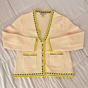 J. Crew Beige Crochet Sweater